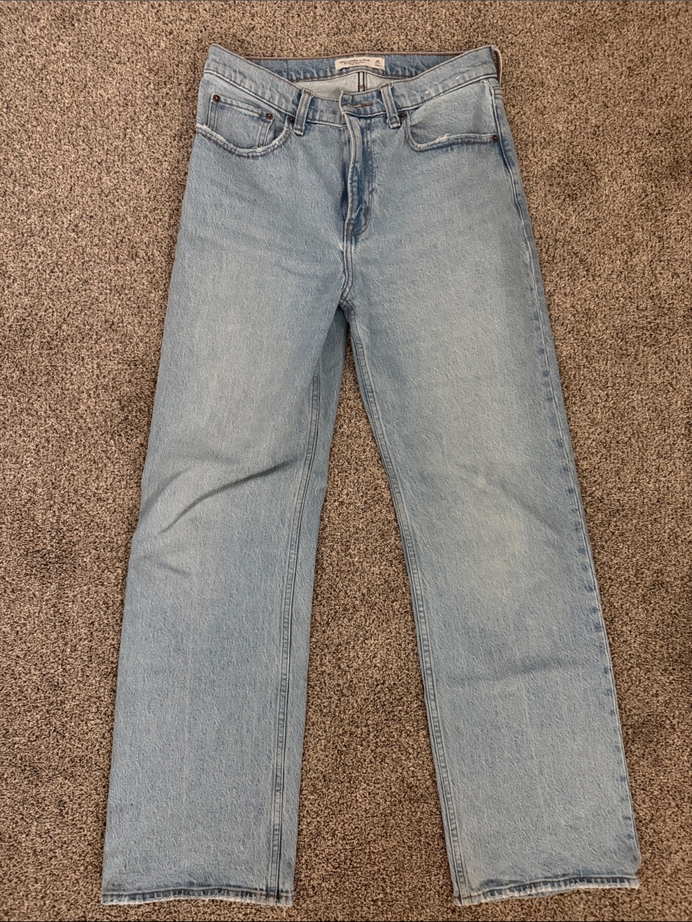 Abercrombie & Fitch Light Blue Straight-Leg Jeans